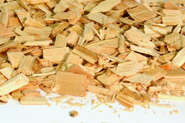 Sägerei Nebenprodukt Holzschnitzel frisch