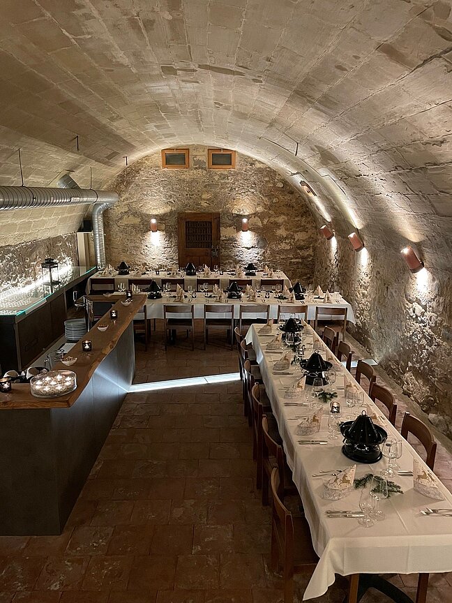 Weihnachtsessen im Gewölbekeller
