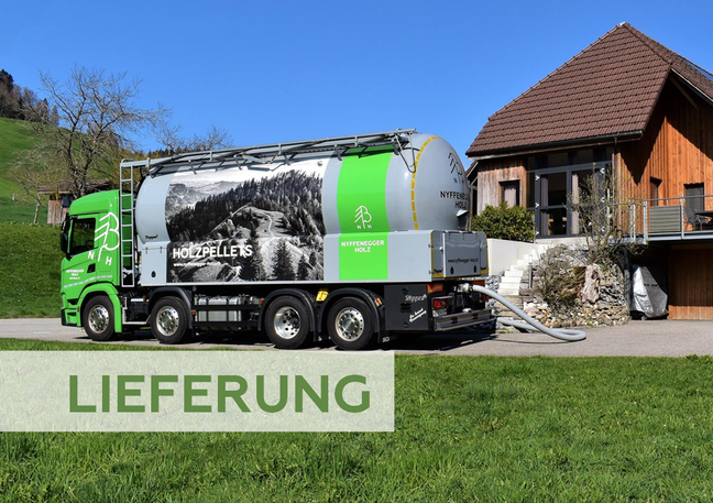 Silofahrzeug für die Auslieferung der Holzpellets