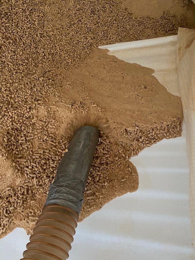 Reinigung des Holzpelletslager