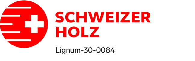 Logo Schweizer Holz mit Registrierungsnummer