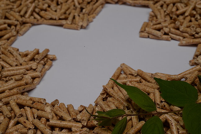 Schweizerkreuz aus Pellets