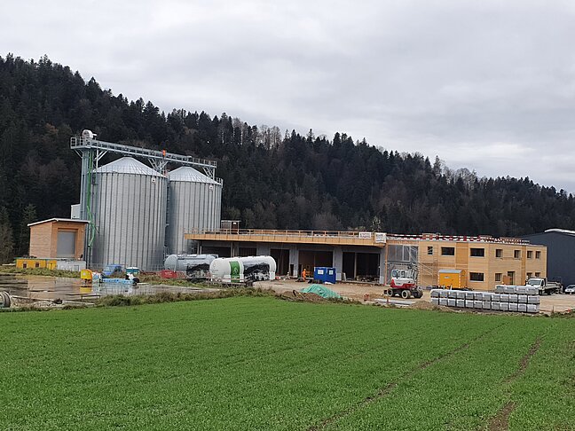 Baustelle von weiterer Entfernung